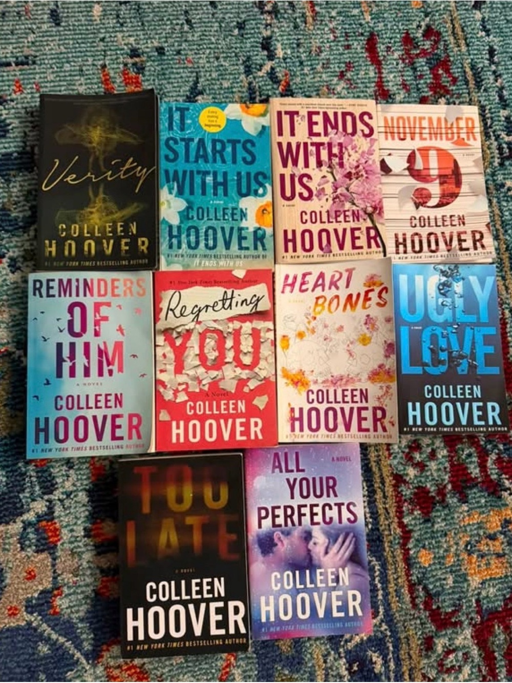 Colleen Hoover 10 Book Bundle Verity It Ends With Us Ugly Love Romance